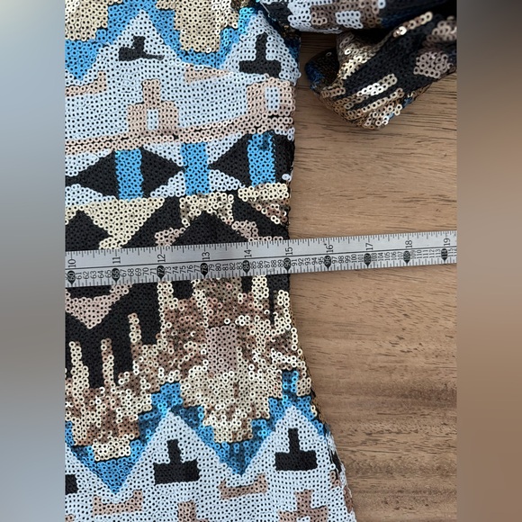 Sequin Patterned Dress - Multicolor - Picture 2 of 8